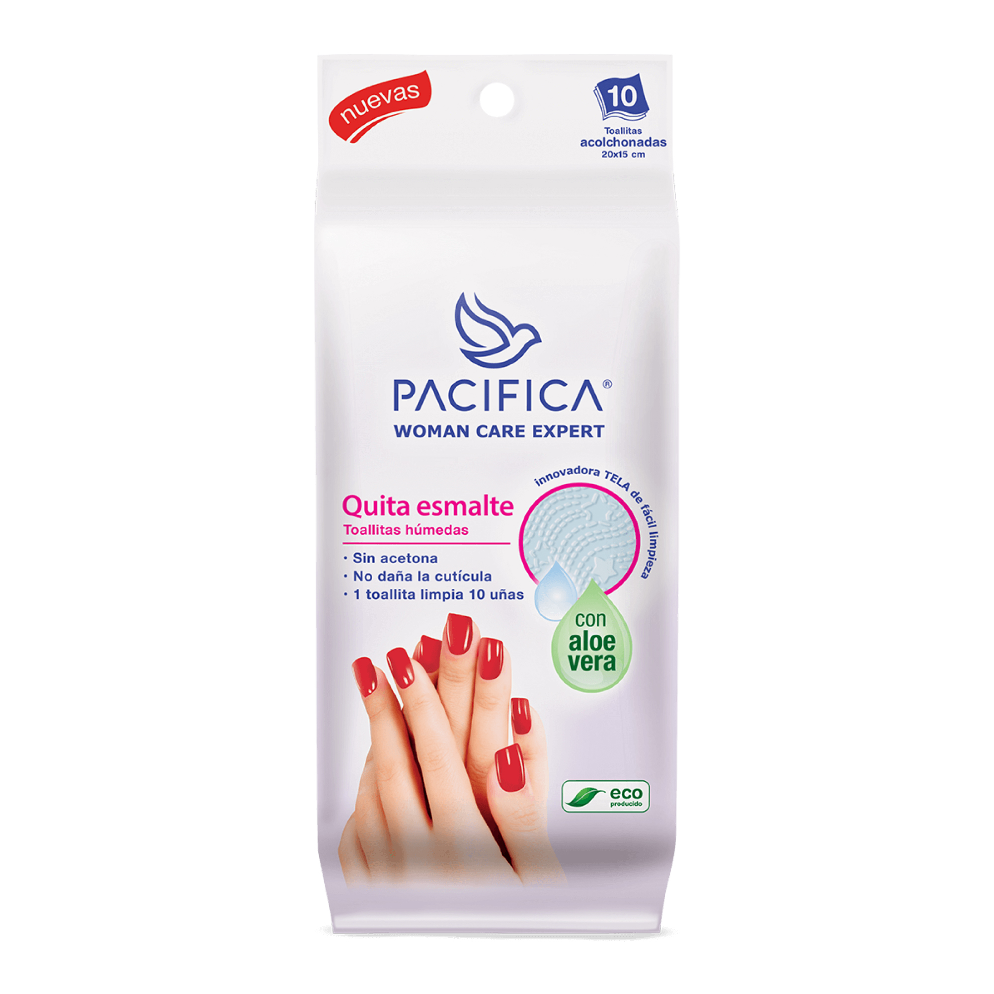 Toallitas Húmedas Pacifica Quita Esmalte 120 Toallitas