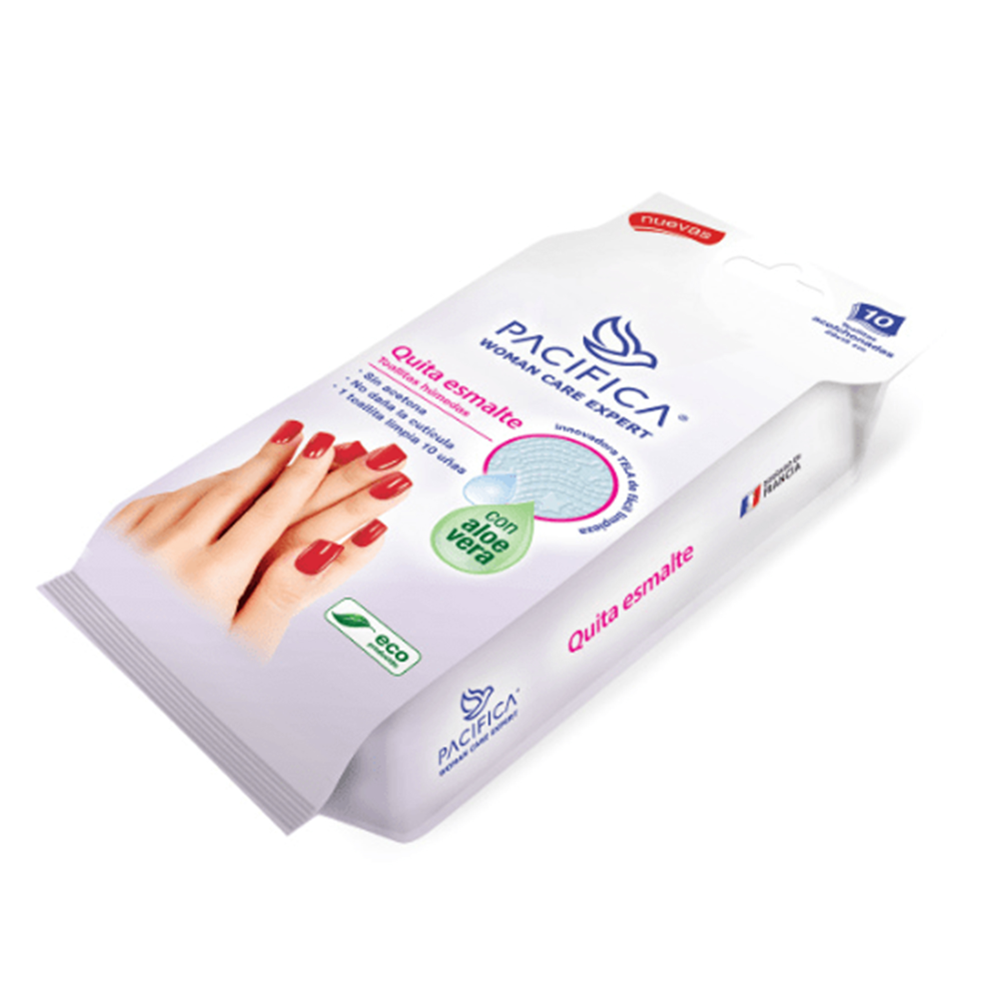 Toallitas Húmedas Pacifica Quita Esmalte 10 Toallitas