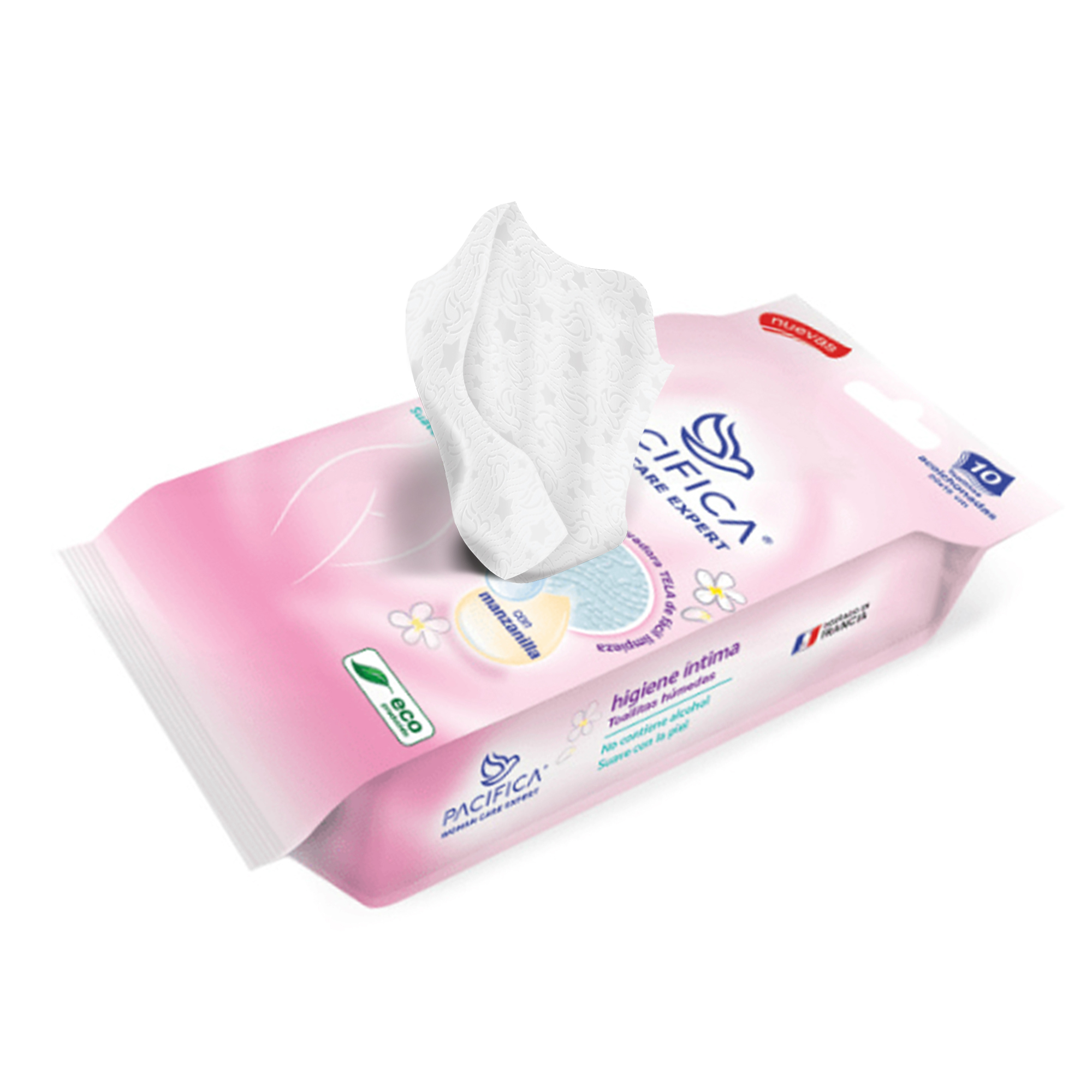 Toallitas Húmedas Pacifica Higiene Íntima 10 Toallitas