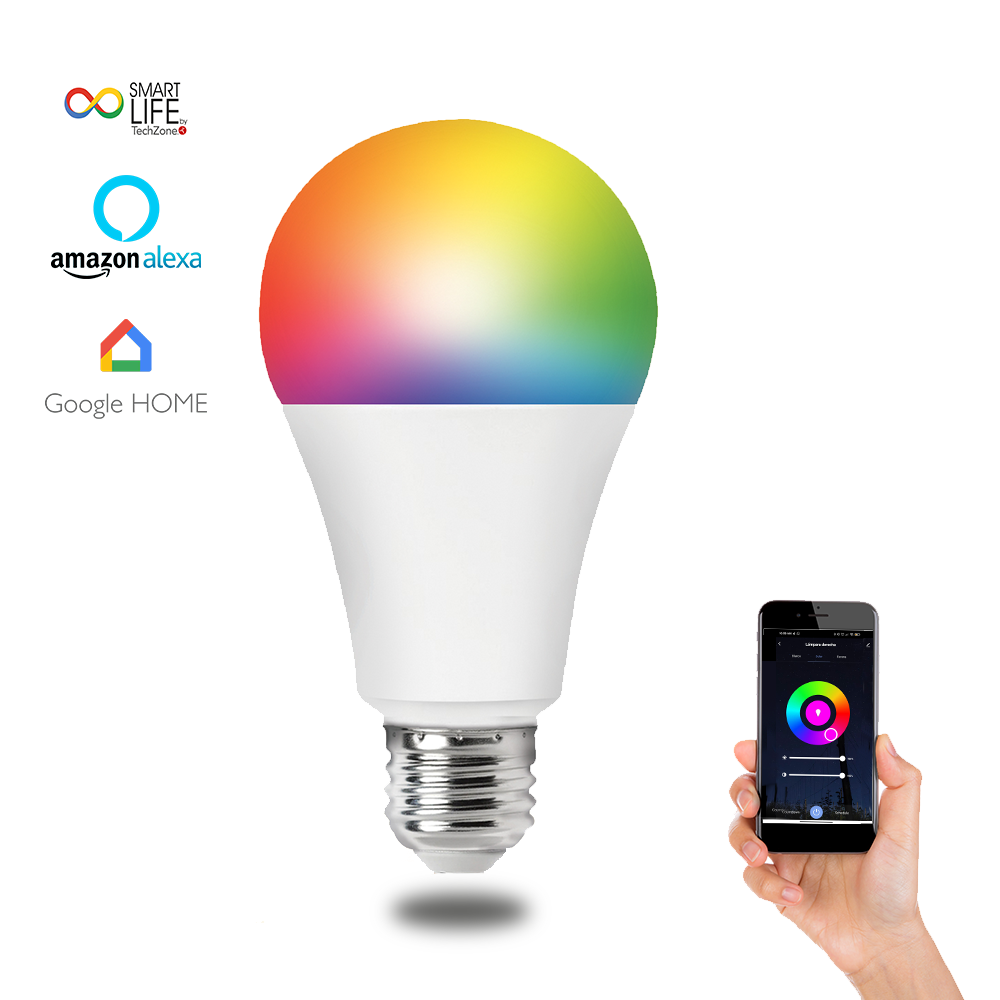 Foco Inteligente  Multicolores Led Wifi Compatible Con Alexa Y Google Home