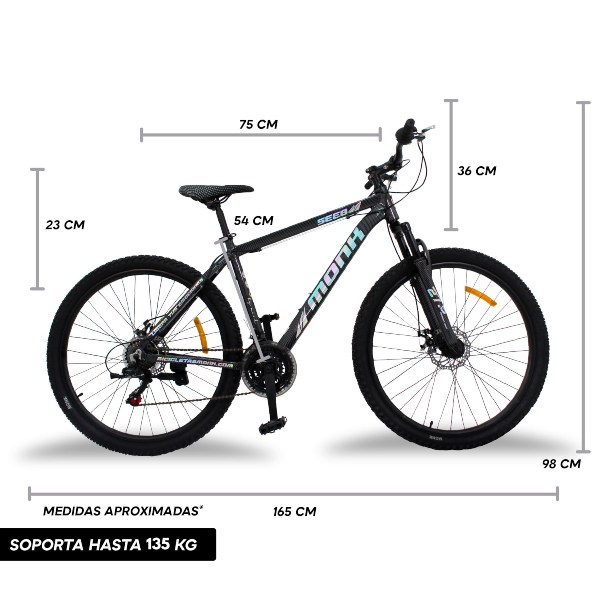 Bicicleta Montaña Rodada 27.5 21 Velocidades Monk Seeb