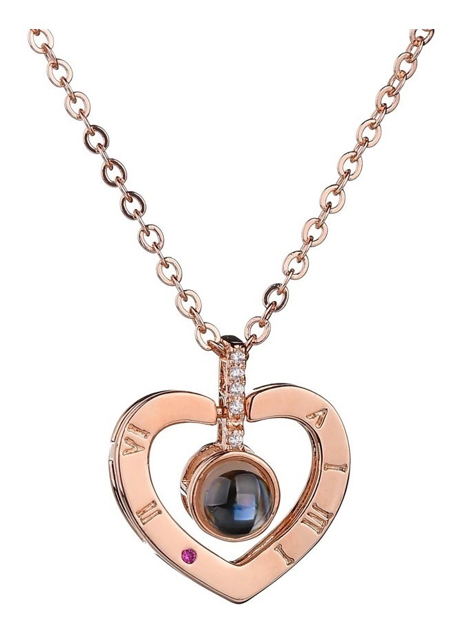 Collar Te Amo 100 Idiomas Dije Cadena Proyeccion