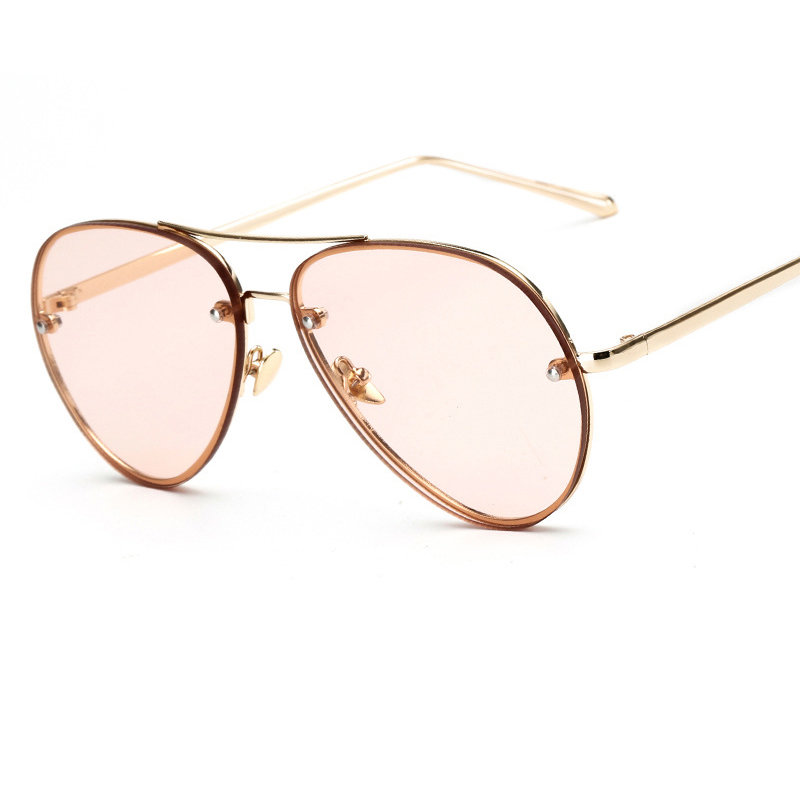 Lentes De Sol Aviador Mykonos Rosa Transparente By Rebel