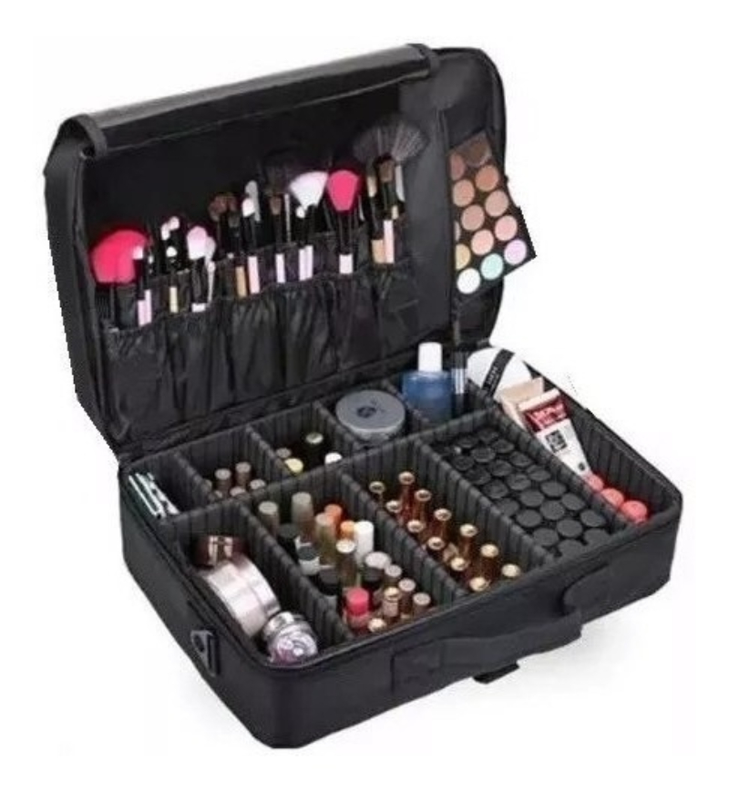 Cosmetiquera Maquillaje Estuche Grande Con Separadores 