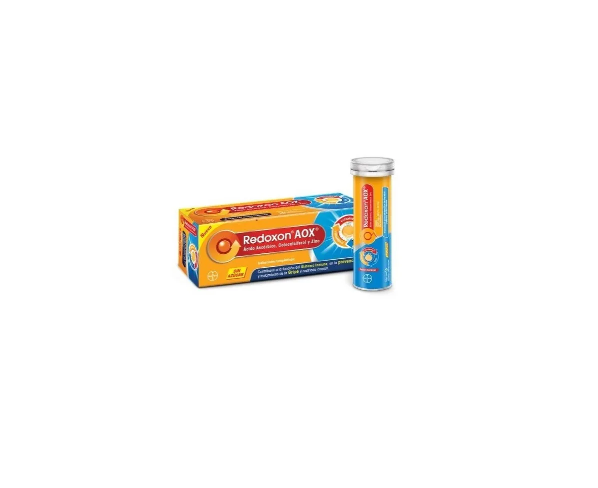 Pack 3 Redoxon Aox Vitamina D+ Vit C+ Zinc C/u 10 Tabletas