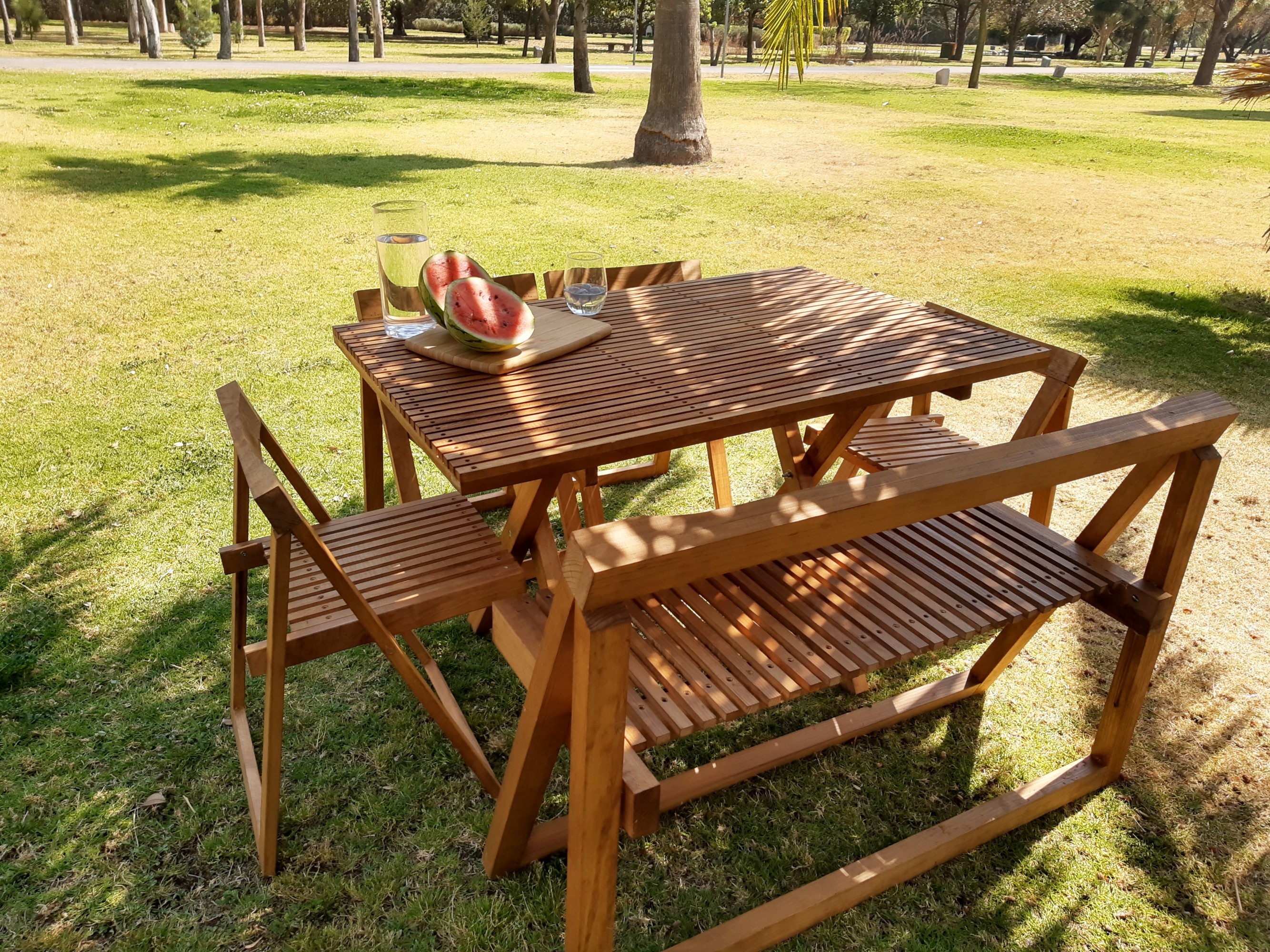 Comedor Rectangular Modelo Terraza 6 personas 120x80 . Rústico Tratable . Leer Descripción