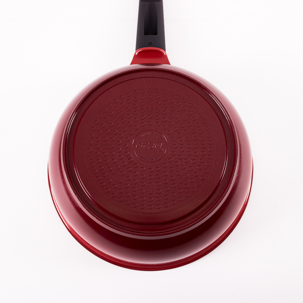 Sartén Hondo Antiadherente con Recubrimiento Diamante en Color Rojo. 26 cm de Diámetro. 