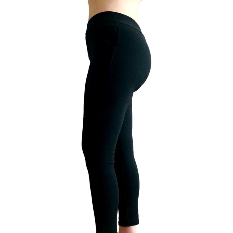 Leggings vestir skinny malla de lycra deportivos formal casual negro Ilys  