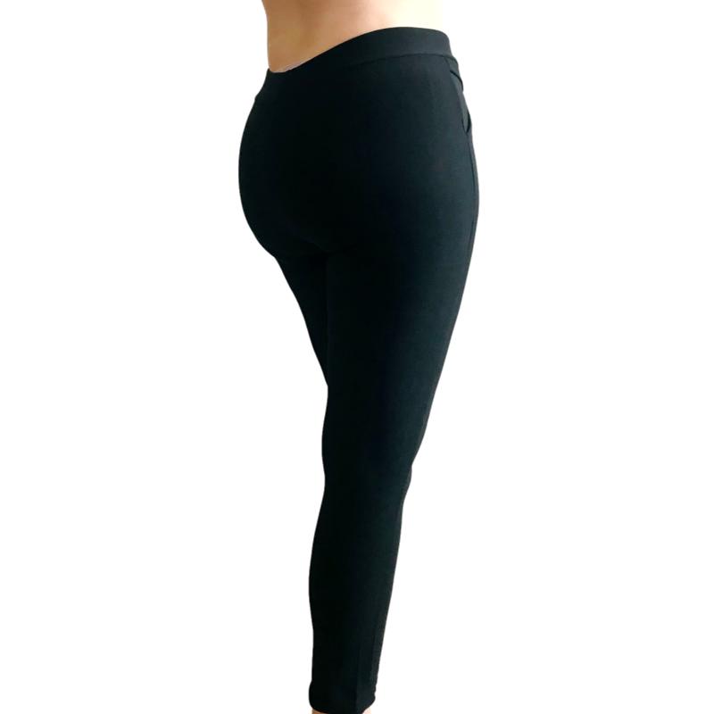 Leggings vestir skinny malla de lycra deportivos formal casual negro Ilys  