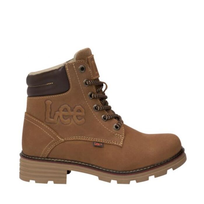 Bota para mujer marca Lee, tipo Hiker, con agujetas, café 1010722