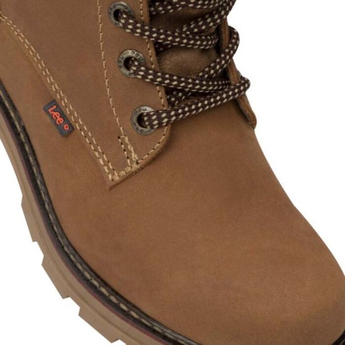 Bota para mujer marca Lee, tipo Hiker, con agujetas, café 1010722