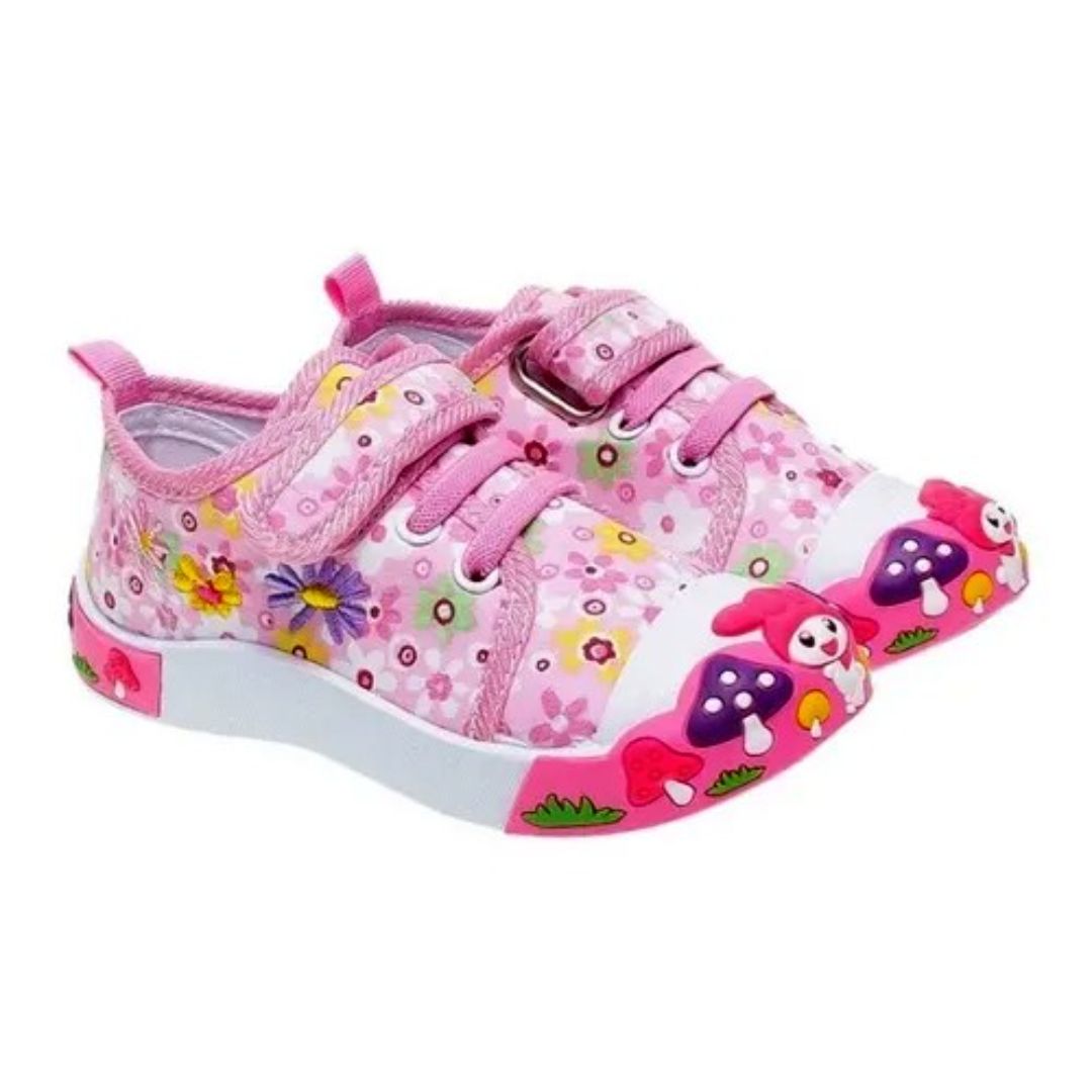 Tenis de Niña Hermosos Antiderrapantes Ajustables Comodos LHESH