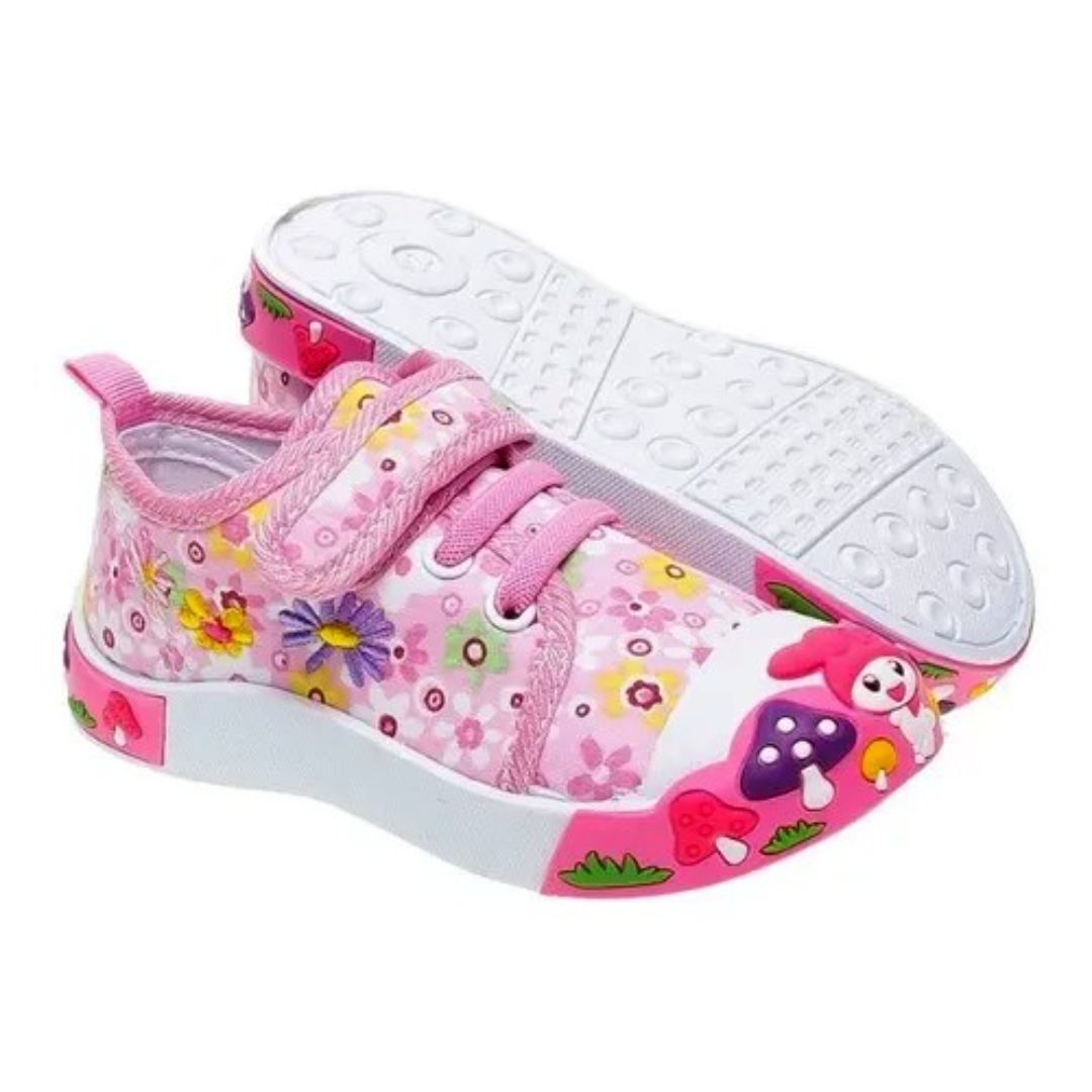 Tenis de Niña Hermosos Antiderrapantes Ajustables Comodos LHESH