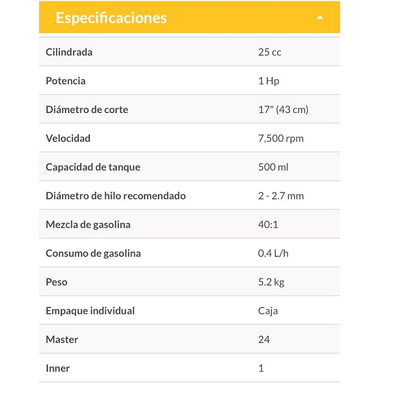 Desbrozadora con Motor de Gasolina de 1 Hp Pretul "Mosco" Podadora Para Jardinería Corta Pasto Césped Hierbas Malezas