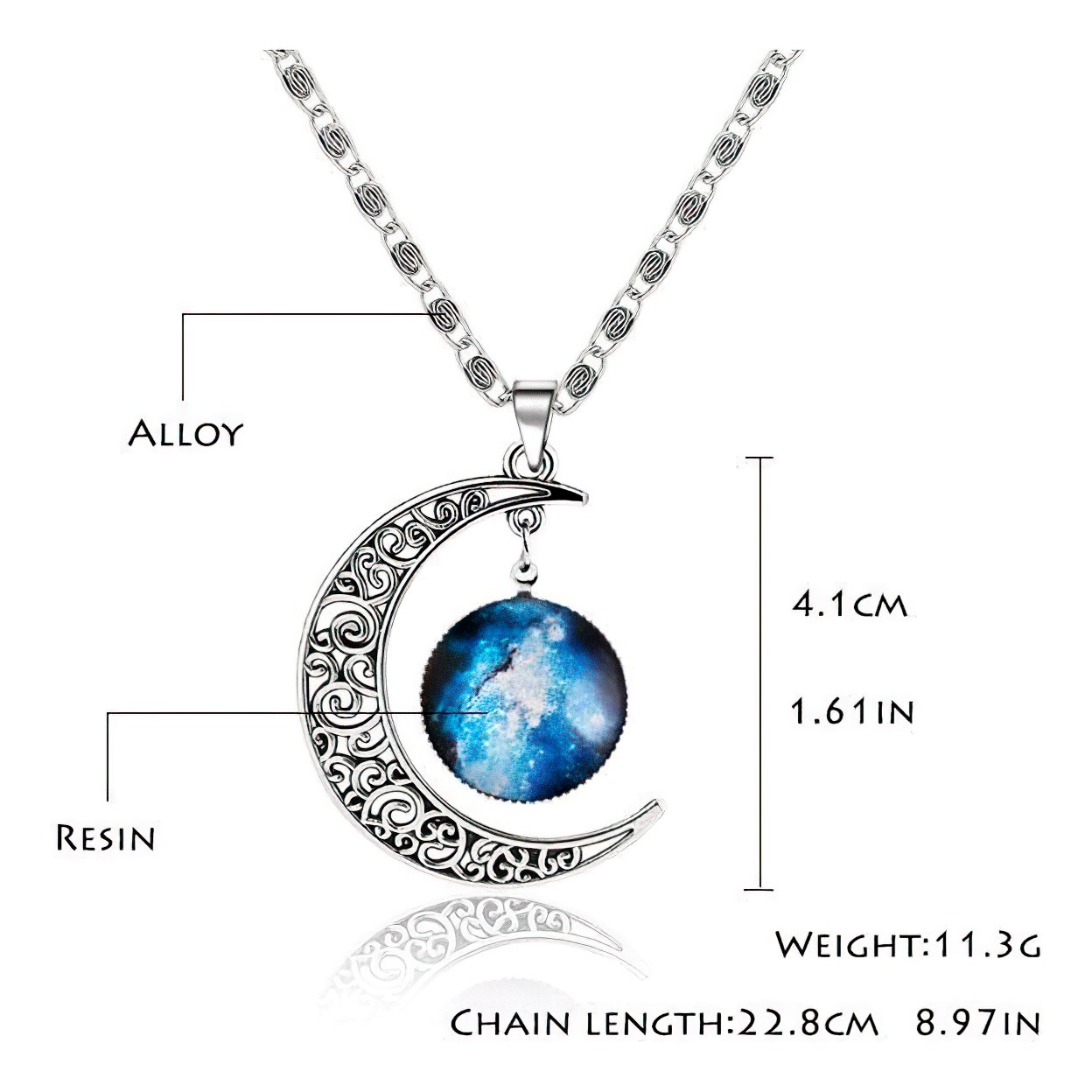 Collar De Luna Universo Galaxia Joyeria, Mejor y Más