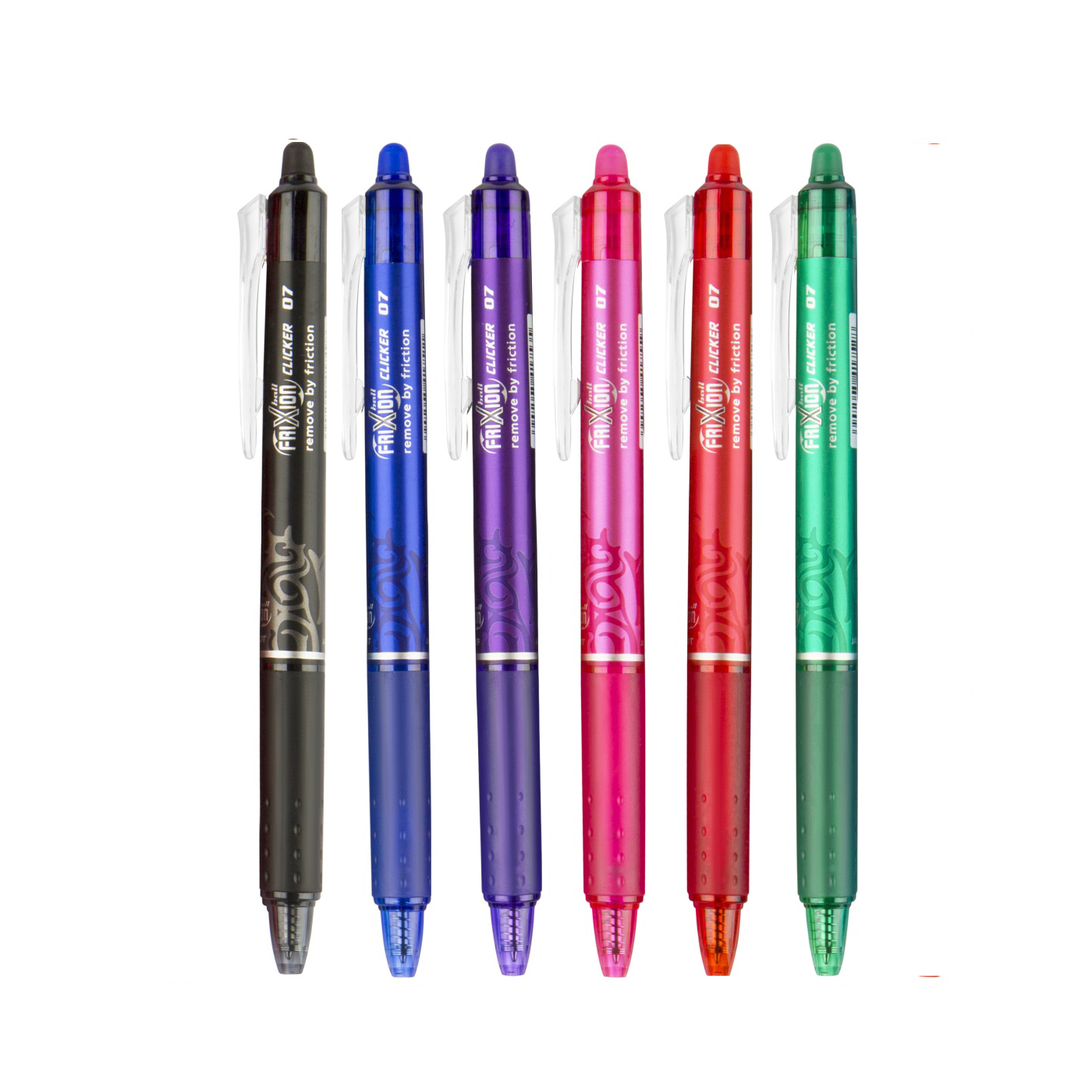 Pilot Frixion Clicker Bolígrafo Tinta Borrable Set de 6 Plumas