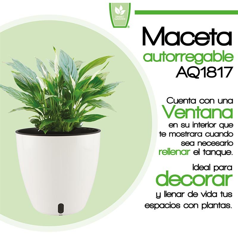 Smart Garden Maceta Autorregable AQ1817-20 - Chica Moderna - Riego Inteligente 