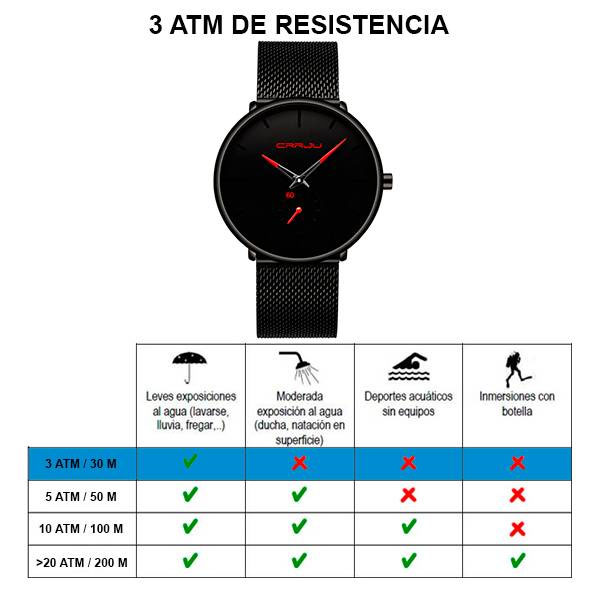 Reloj CRRJU para Hombre Elegante Correa de Malla Metálica Ajustable 