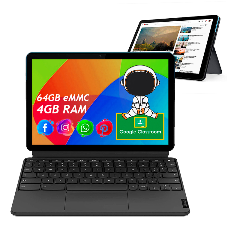 Laptop Lenovo 2 en 1 chromebook 10" 64gb Ram 4gb / Aprendizaje sin límites