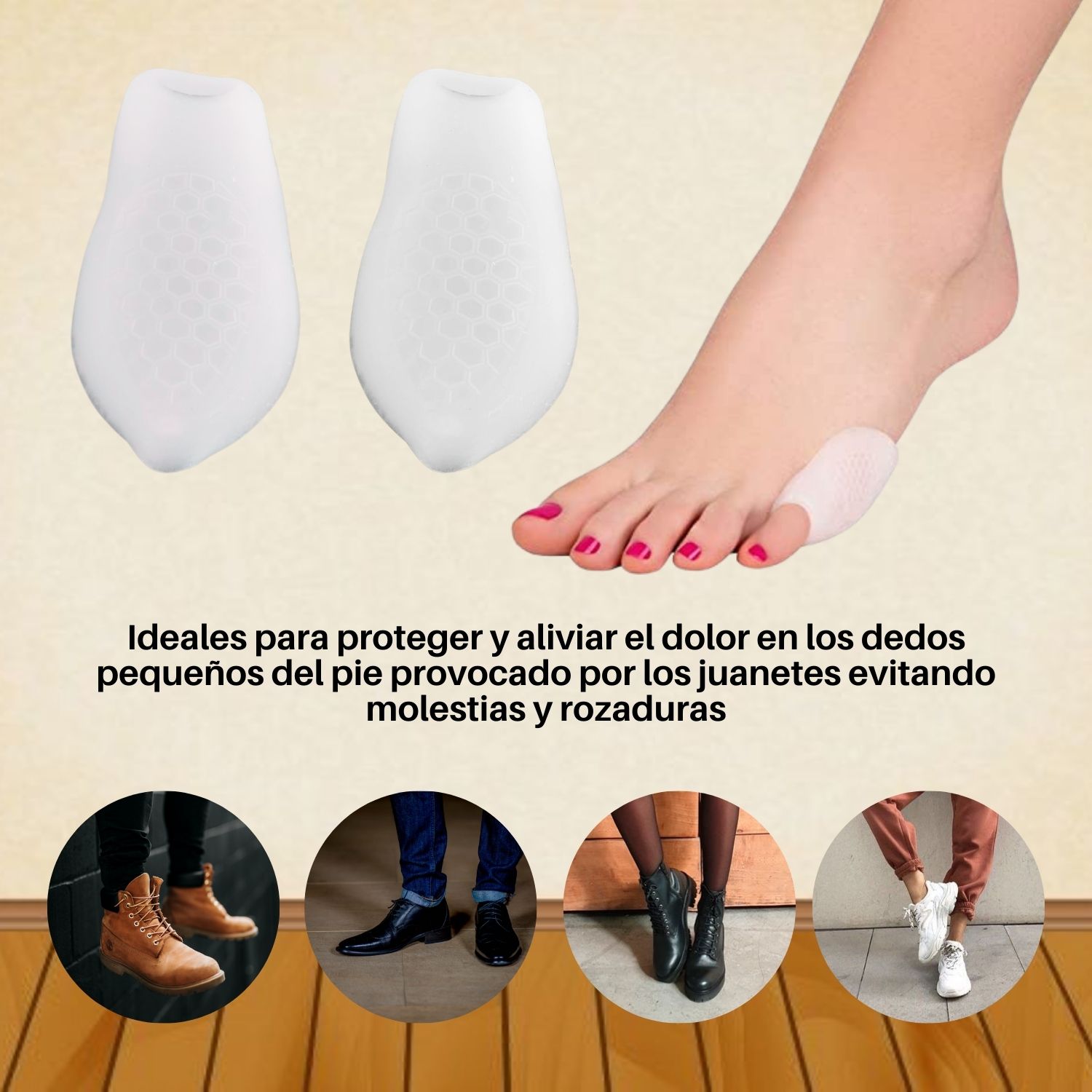 Orthomedic, Protector de Juanete Tipo Sastre, Gel Blanco, Unitalla