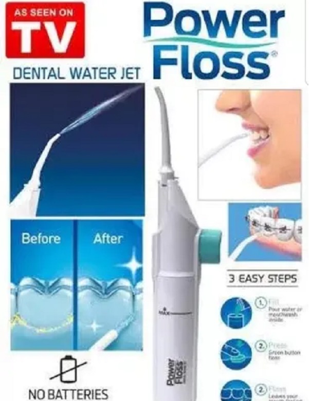 Power Floss Dental Jet Limpieza Profunda Agua A Presión Tv Dientes