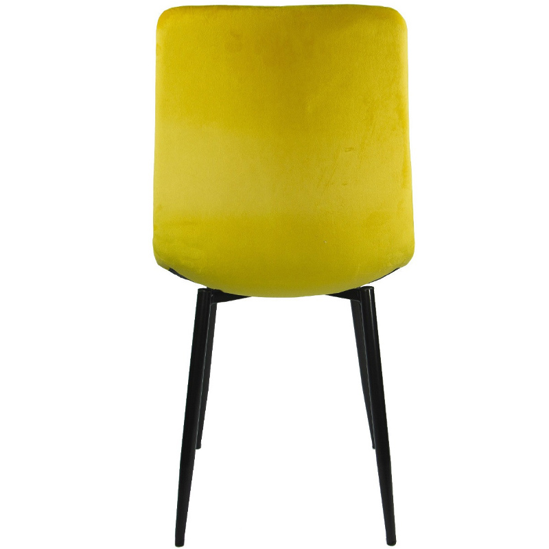 Silla Eames Tapizada Kit 2 sillas Comedor Vintage Sillon Mostaza Terciopelo