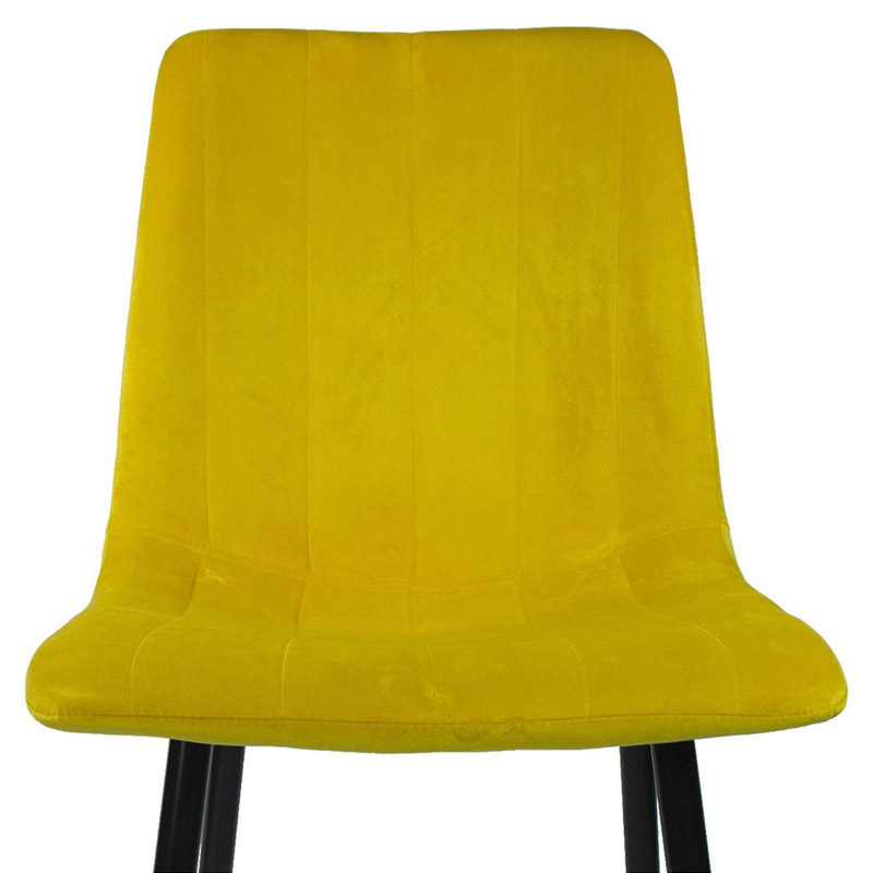 Silla Eames Tapizada Kit 2 sillas Comedor Vintage Sillon Mostaza Terciopelo