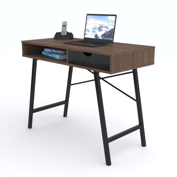 Escritorio Moderno Home Office Altus Nogal Mundo In