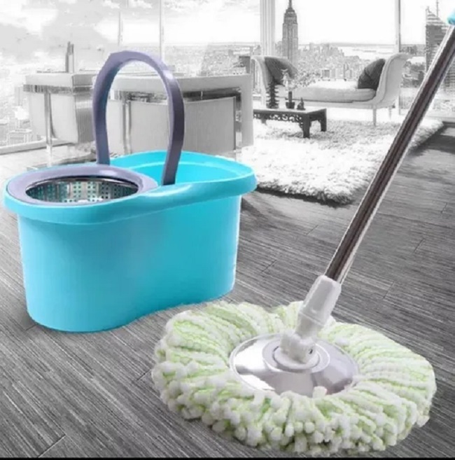 Nueva Cubeta Spin Mop Trapeador Mágico +2repuetsos Smart Mop