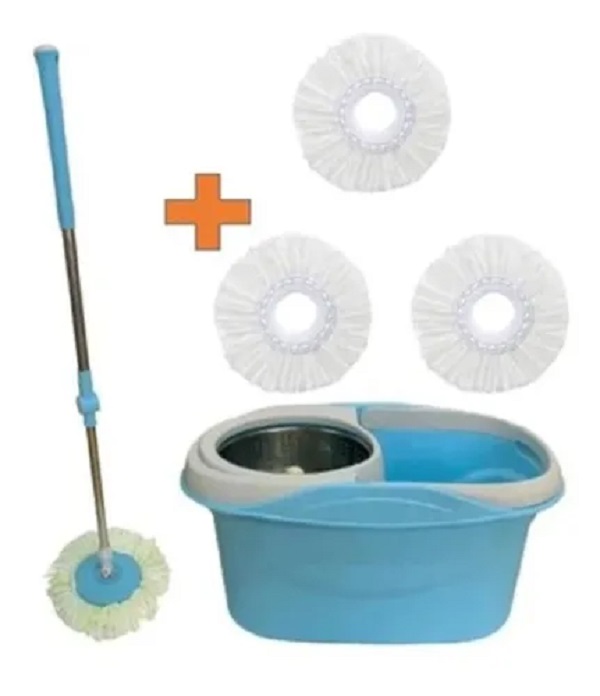 Nueva Cubeta Spin Mop Trapeador Mágico +2repuetsos Smart Mop