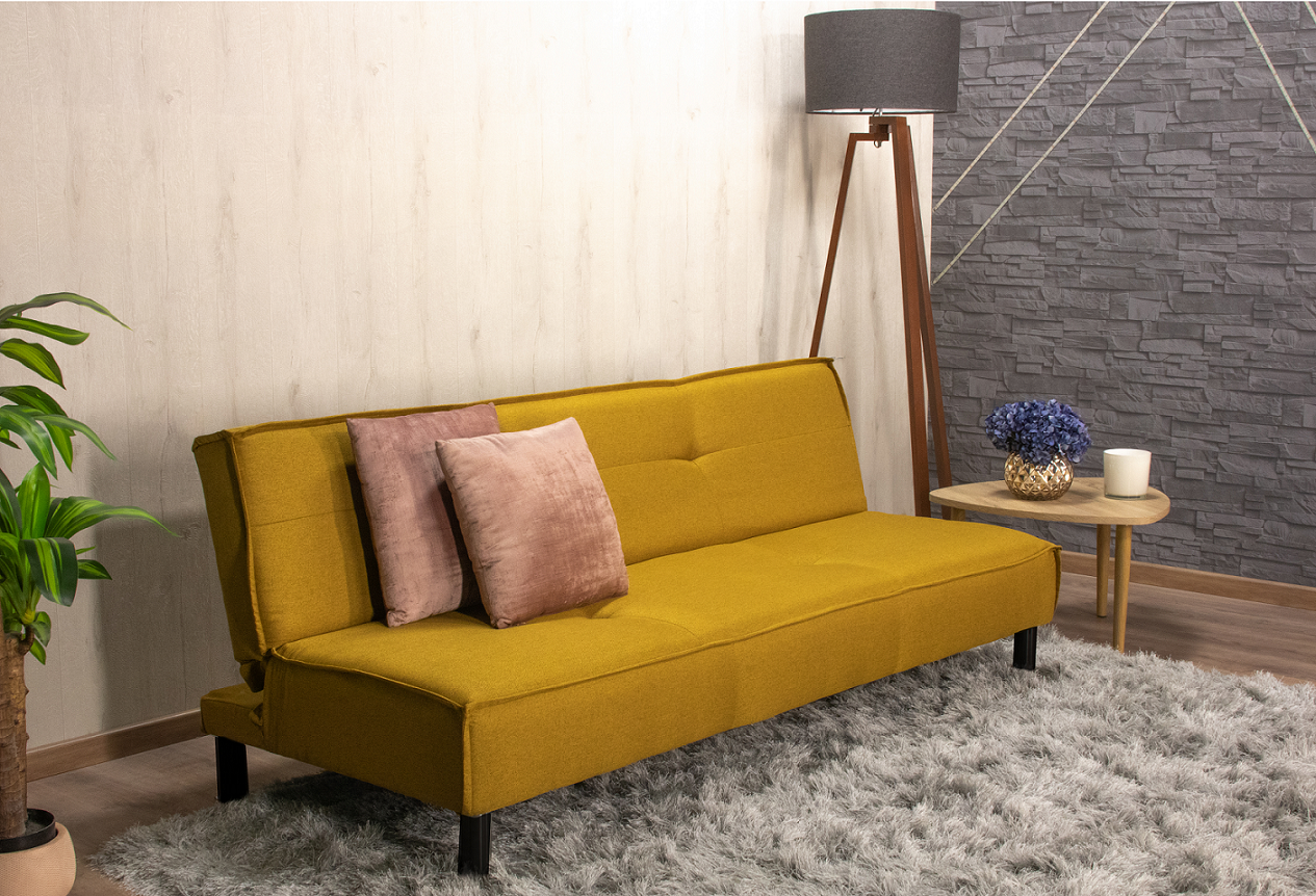 Sofa cama Tomm Amarillo Mostaza