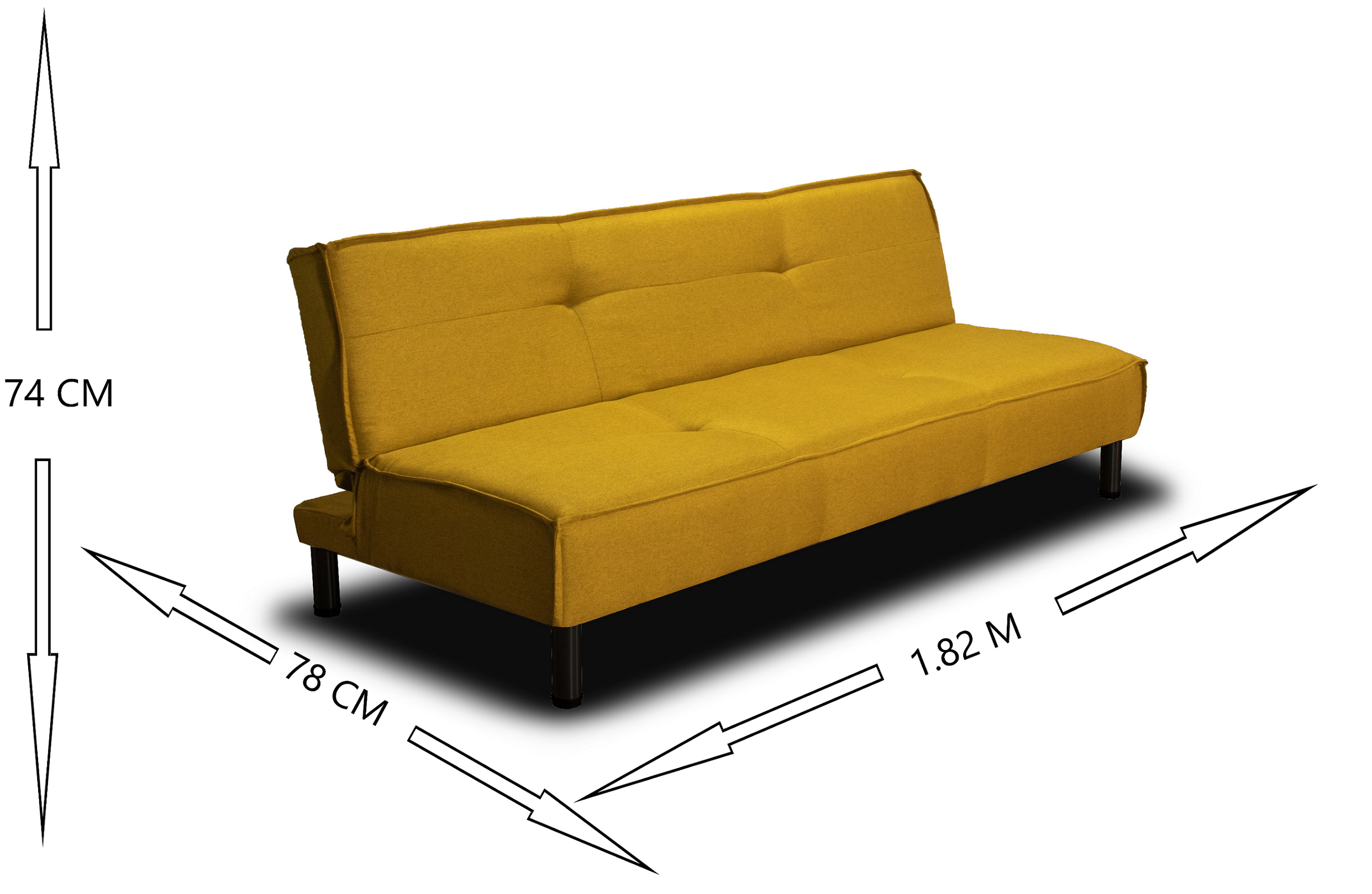 Sofa cama Tomm Amarillo Mostaza