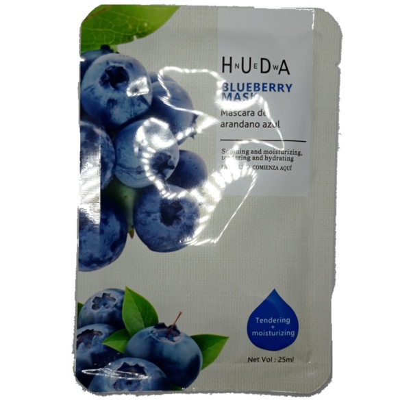 Mascarilla facial hidratante con antioxidantes para la resequedad, con extracto de arándano azul
