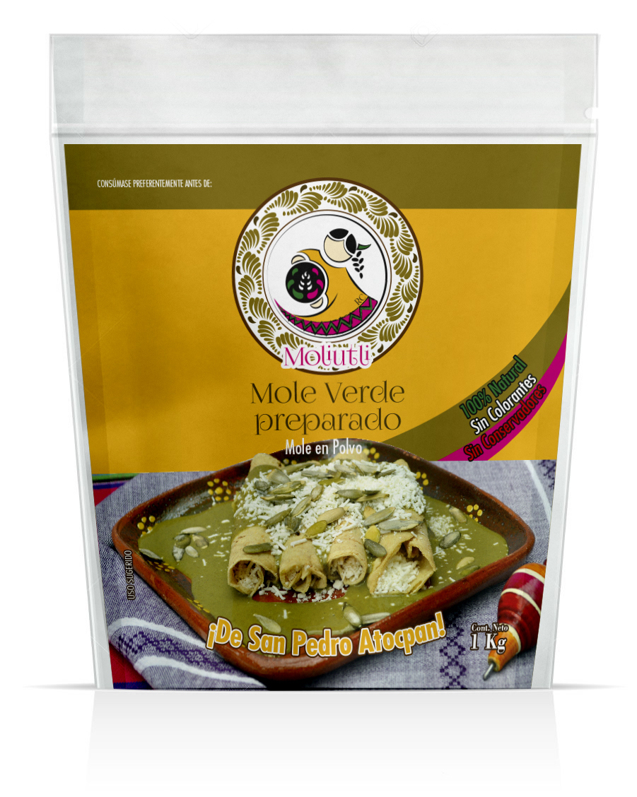 Mole En Polvo Verde Preparado 1 Kg.