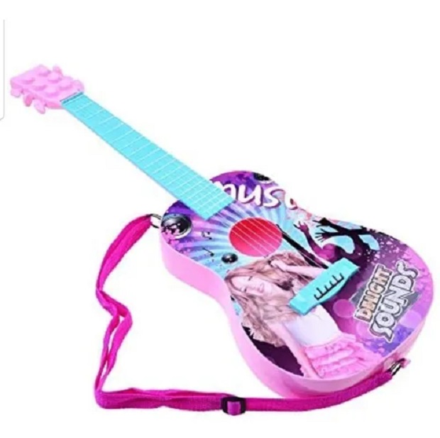 Guitarra Musical Para Niños Niñas Con Micrófono Juguetes.