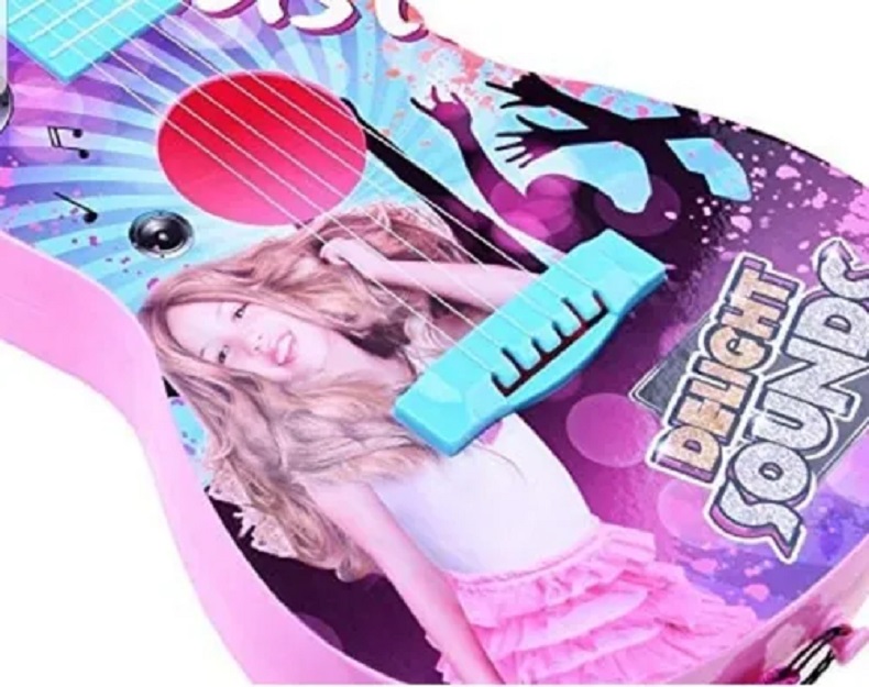 Guitarra Musical Para Niños Niñas Con Micrófono Juguetes.