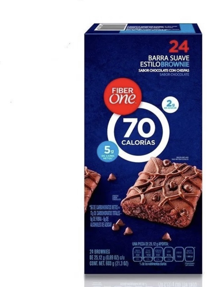 Brownies Fiber One 24 Piezas 70 Calorias