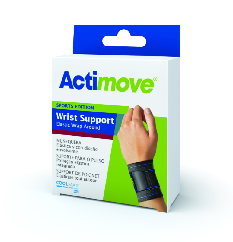 Actimove Muñequera Elástica Con Diseño Envolvente Talla Universal