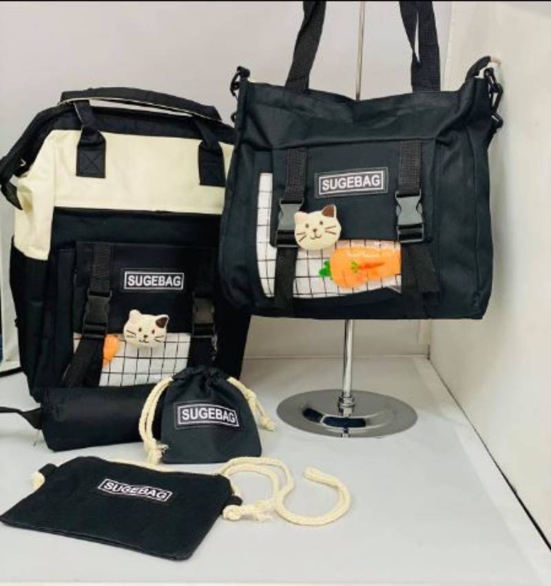 Mochila pañalera backpack set de 5 negra