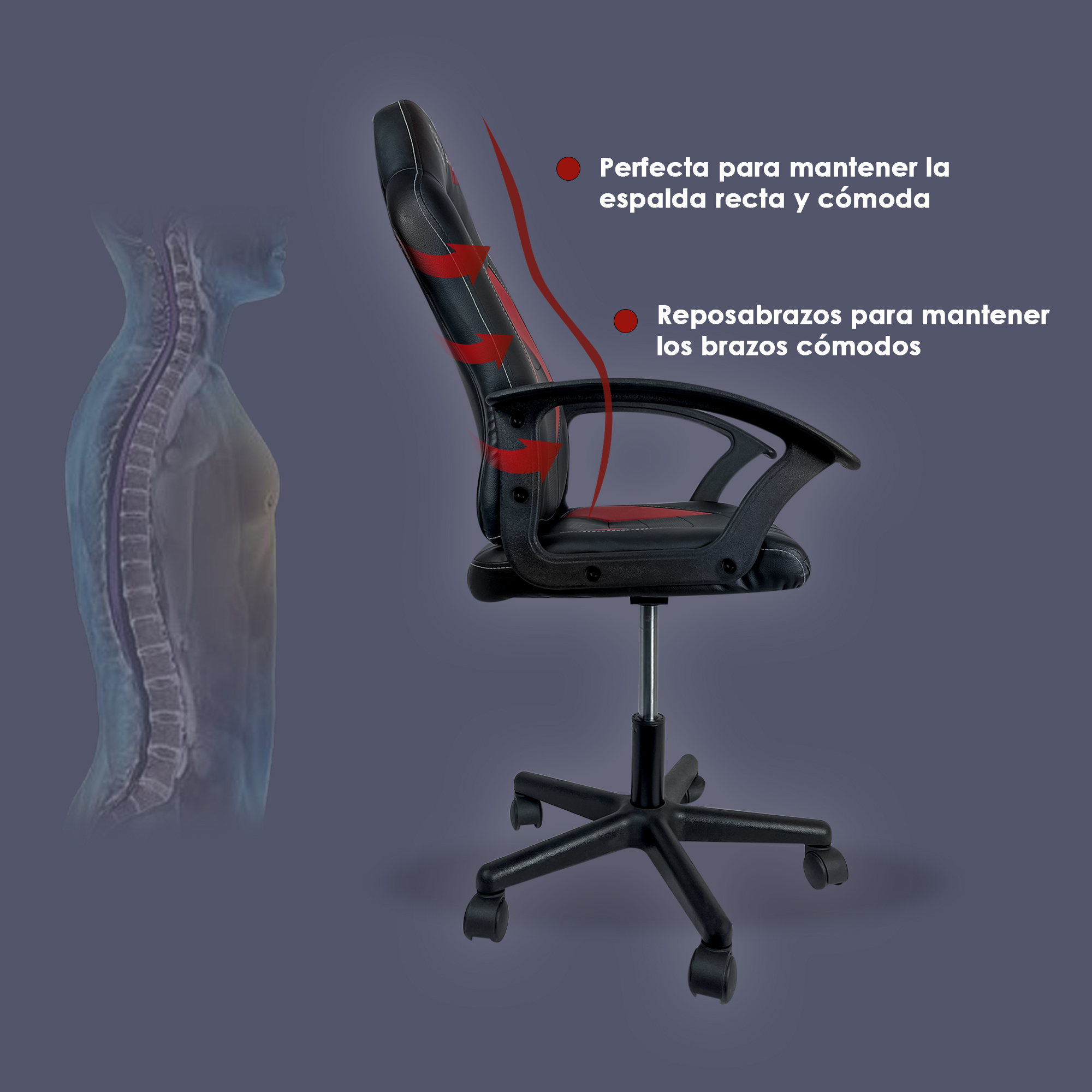 Silla Gamer Ergonomica Ajustable Game Over By Steelpro