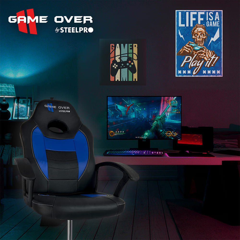 Silla Gamer Ergonomica Ajustable Game Over By Steelpro