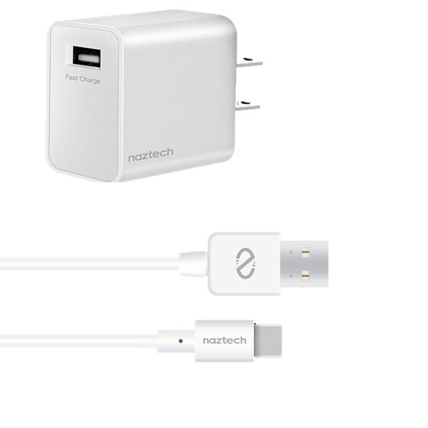 Cargador Inalámbrico Duo Pad Qi Naztech Universal Fast Charg Blanco