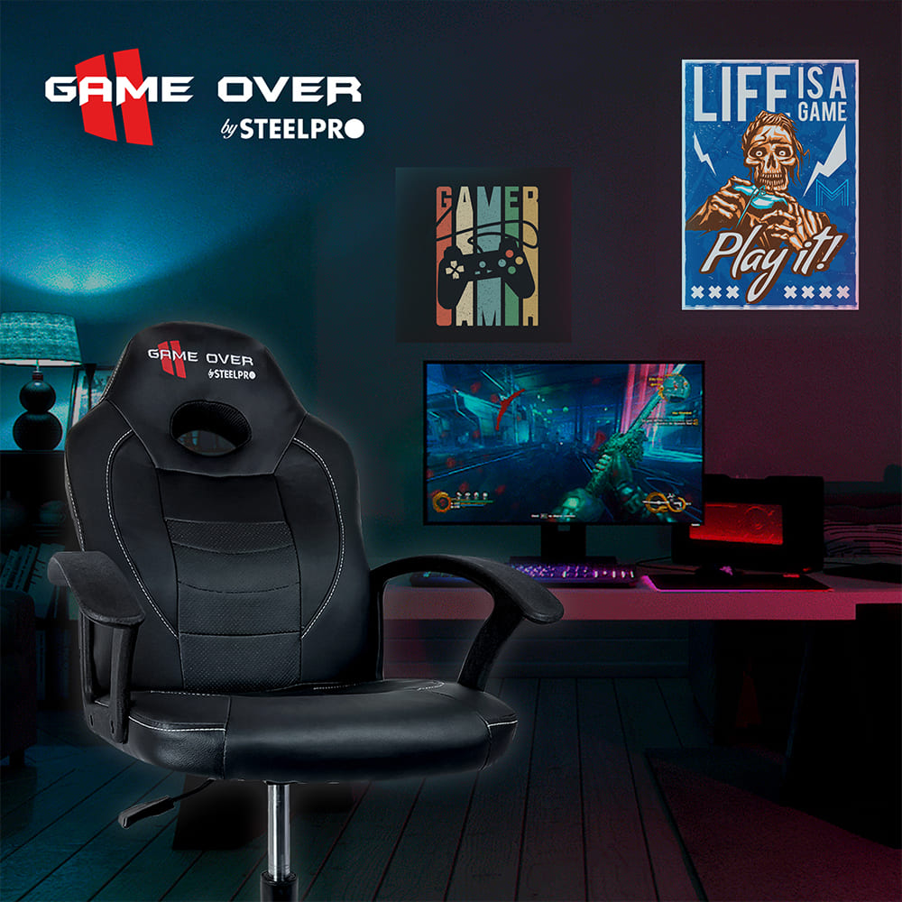 Silla Gamer Ergonomica Ajustable Game Over By Steelpro