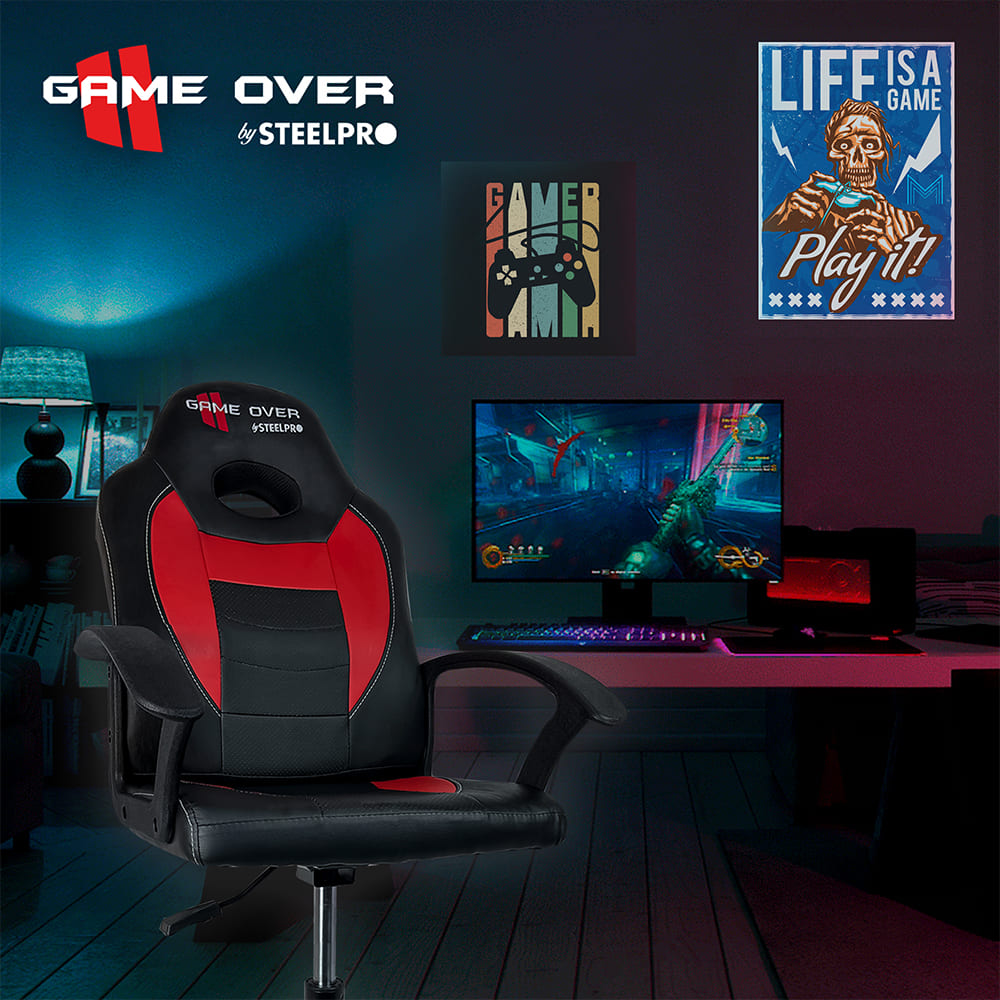 Silla Gamer Ergonomica Ajustable Game Over By Steelpro