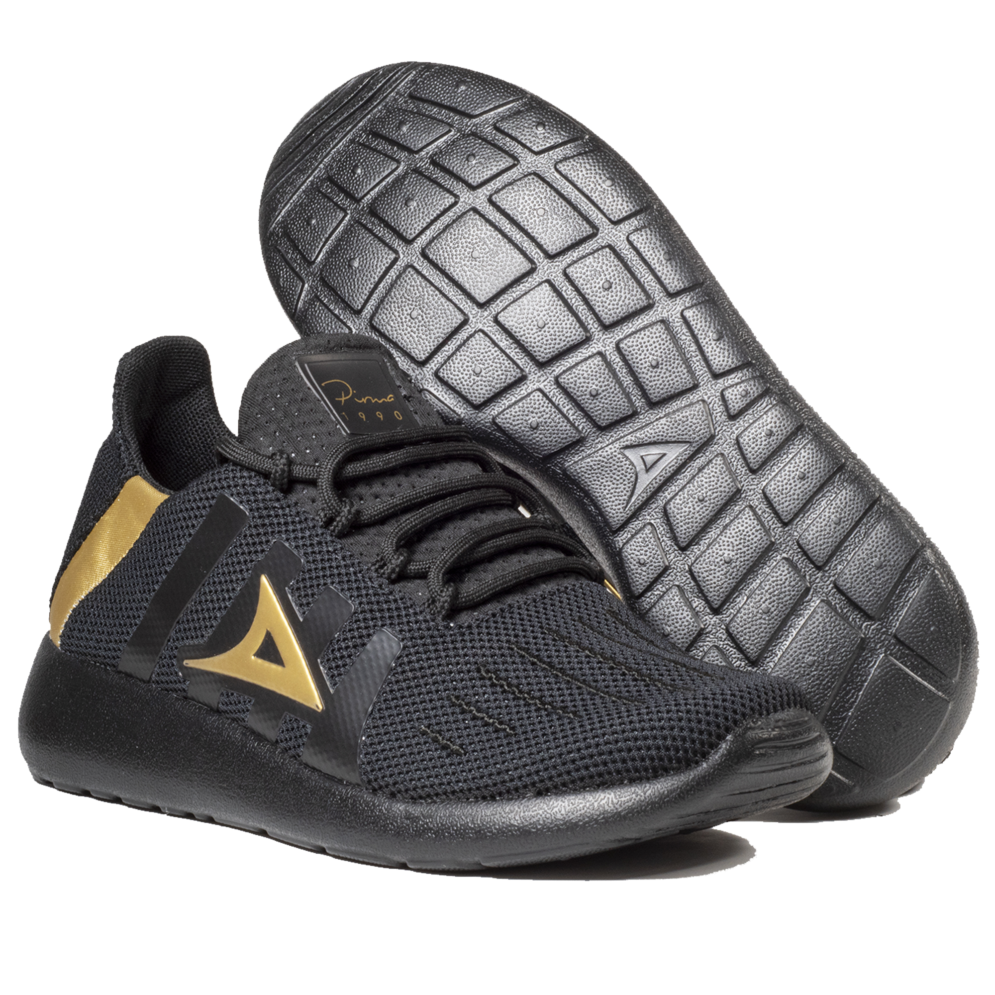 Tenis Deportivos Para Dama Pirma 5505 Color Negro Oro