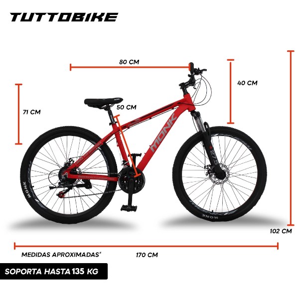 Bicicleta Montaña Rodada 27.5 21 Velocidades Monk Rask