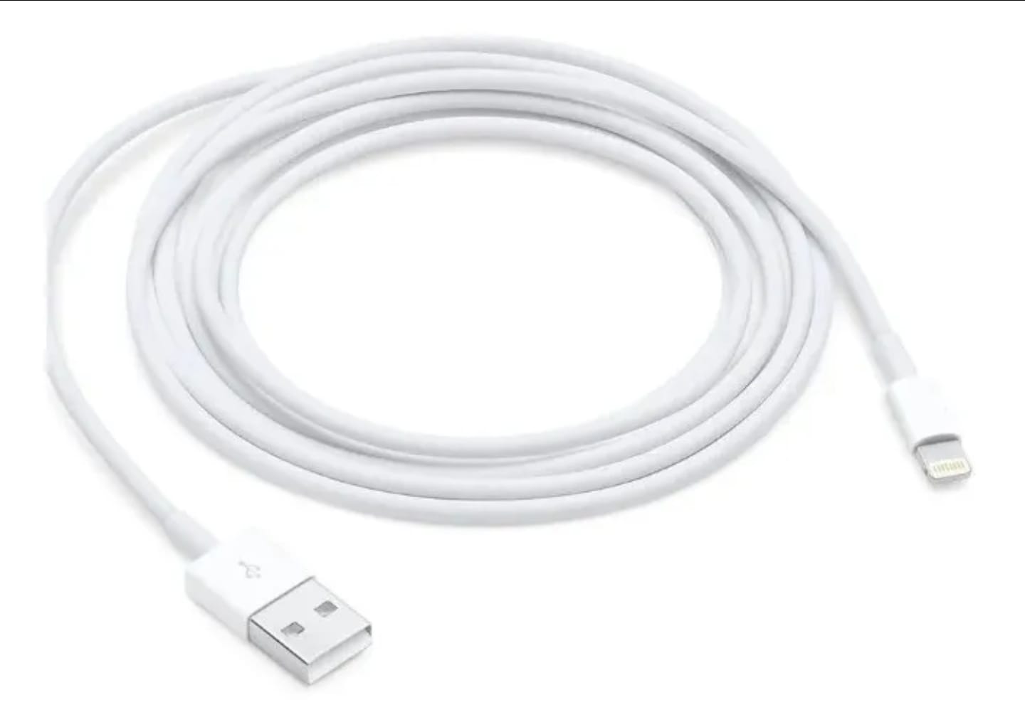 Cable iPhone Lightning a USB 2 Metros Blanco