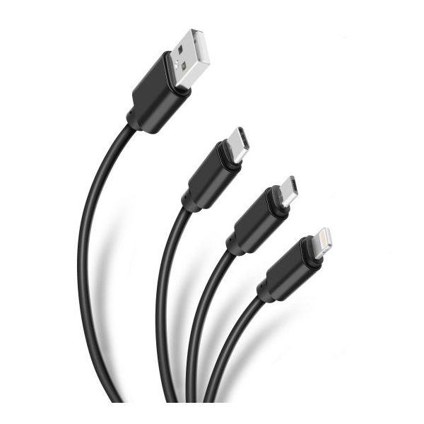 Cable USB a Lightning/Micro USB/USB C