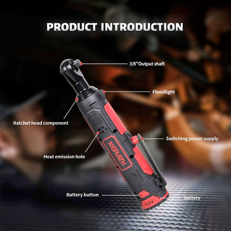 Llave de Trinquete Eléctrica Inalámbrica de 3/8"
