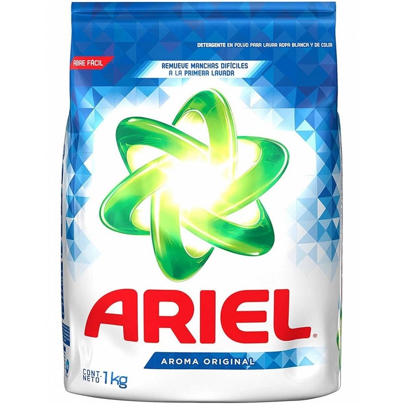 Caja Jabón Ariel 9 Bolsas De 1kg Oferta entrega inmediata